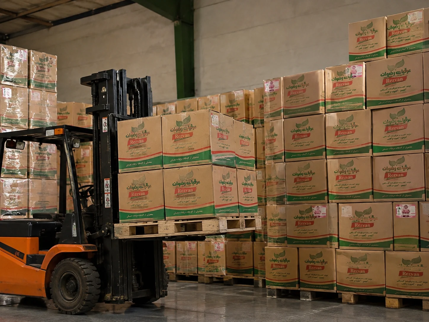 A warehouse full of rose water in Iran